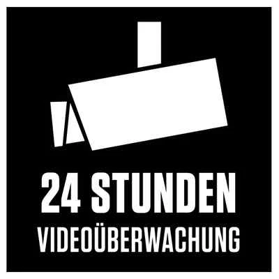 DREIACHTEINS MEDIA 5x Aufkleber Sticker 24 Stunden Alarmgesichert Sicherheit Schutz Schaufenster