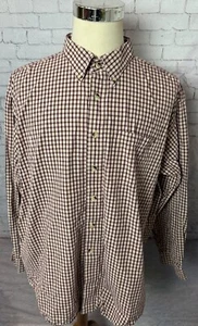 LL Bean Shirt Mens 2XL Red Plaid Long Sleeve Button Up - Picture 1 of 7