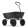 Gorilla Carts 4-cu ft Poly Yard Cart Heavy Duty Utility Lawn Garden Dump Wagon