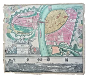 Praga celeberrima et maxima totius Bohemiae Metropolis Seutter 1740 carte - Picture 1 of 8