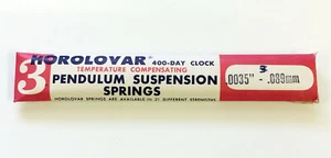 HOROLOVAR 400 DAY CLOCK TEMPERATURE COMPENSATING SUSPENSION SPRING WIRE .089mm - Picture 1 of 2