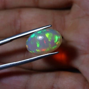 6.9 Cts 17.8x11.8 MM Natural AAA Multi Flashy Fire Ethiopian Opal Oval Cabochon - Picture 1 of 7