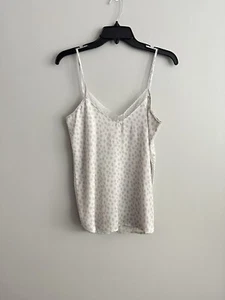 New Aerie XS Lace Trim Cami Tank Top Animal Print Leopard Cheetah Dove Grey NWT - Picture 1 of 12