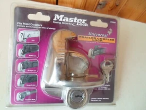 Master Lock 379DAT Universal Trailer Coupler Lock 48mm 50mm 60mm - Picture 1 of 8