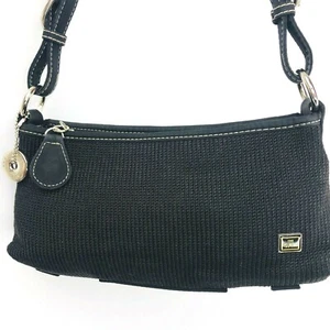 The Sak Black Knit Crochet Very Small Shoulder Bag Purse Hand Bag - Picture 1 of 11