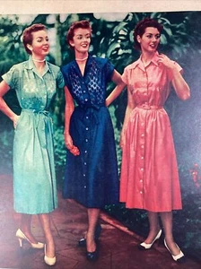 Atlanta GA Print Article 1952 AJC Rich’s Women’s Fashion Dress Kay Whitney Lace - Picture 1 of 7