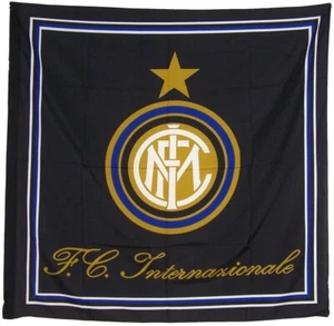 BANDIERA UFFICIALE INTER QUADRATA INTERNAZIONALE 140x140 nera - Picture 1 of 1