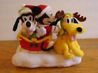 Disney Singing Mickey Goofy Pluto Sleigh Ride Animated Musical By Gemmy Euc