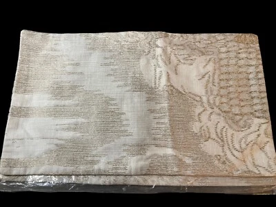 WEST ELM COTTON LINEN METALLIC EMBROIDERED RECTANGLE PILLOW COVERS 12x21 $80 NWT - Image 1 of 4