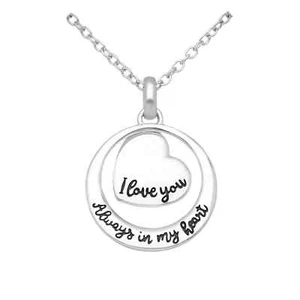 Herz ""I love you always in my heart"" Anhänger 925 Sterlingsilber - Bild 1 von 4