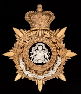 Placa de casco de oficiales de tela azul del regimiento de Manchester - Imagen 1 de 1