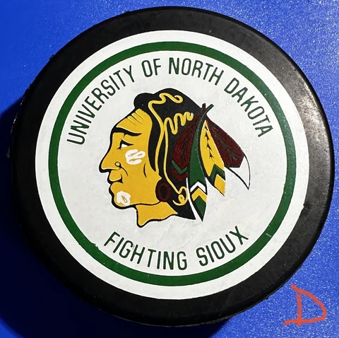 University of North Dakota Fighting Sioux Old Souvenir Logo Puck Cover