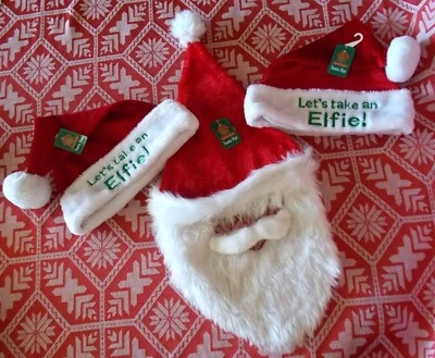 3 SOMBRERO/MASCARA DE SANTA CLAUS + 2 SOMBREROS DE ELFO FIESTA DE NAVIDAD DISFRAZ DIVERTIDO NUEVO Foto 1 de 4