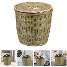  Panier de cuisine panier en bambou avec couvercle panier de rangement tissé de