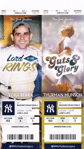 2015 NEW YORK YANKEES VS WASHINGTON NATIONALS TICKET STUB 6/9 BRYCE HARPER HR Cover