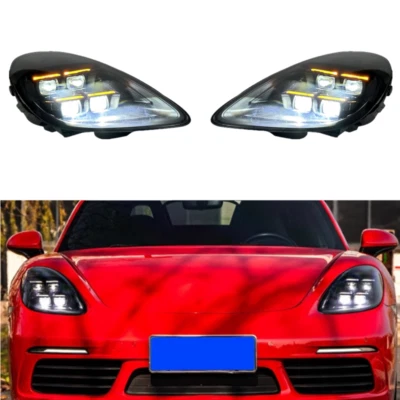 For Porsche 718/982 Boxter Cayman 2016-25 LED Headlight Front Lamps Dynamic - Image 1 of 4