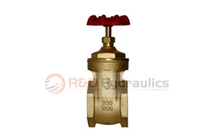 Gate Valve | Full Port | 3" NPT Threads | Brass - Picture 1 of 3