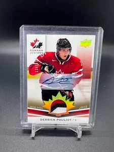 2014-15 Upper Deck Team Canada Juniors Patch Autograph #157 Derrick Pouliot /199 - Picture 1 of 2