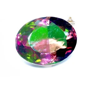 EGL Certified 24.65 Ct Natural Multi-Color Tourmaline Oval Cut Loose Gemstone - Picture 1 of 7