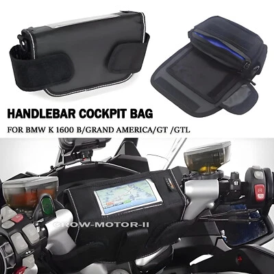 Paquete de almacenamiento de soporte para teléfono bolsa manillar conductor para BMW K 1600 B/K 1600 GTL Foto 1 de 4