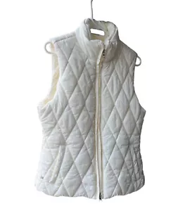 Tommy Hilfiger Puffer Vest Womens Large White Pockets - Picture 1 of 7