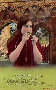 POSTCARD  SONG CARDS  BAMFORTH    The  Rosary  (3) - Picture 1 of 1