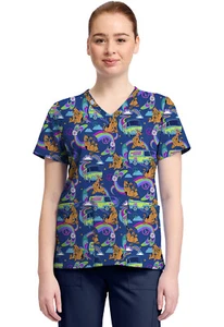 Blusa Médica Scooby Doo Cherokee Tooniforms Cuello en V TF796 SDMY - Imagen 1 de 6