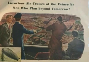 1945 Rare Vintage Seagram's V.O. Canadian Ad Luxurious air cruises of the future - Picture 1 of 5
