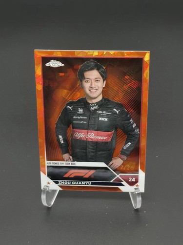 2023 Topps Chrome Sapphire Formula 1 F1 Zhou Guanyu Orange 17/25#58 GZ