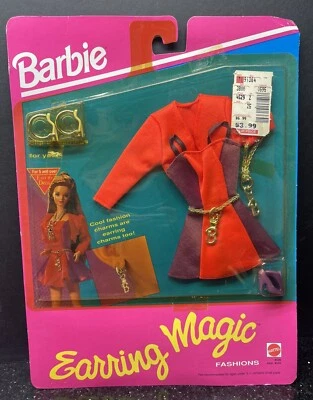 Vintage 1992 EARRING MAGIC BARBIE Fashion Outfit #4526 Mattel NEW NRFP - Image 1 of 2
