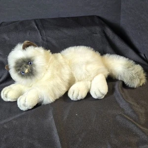 VTG AA Plush Inc. Stuffed 18" Birman Balinese Himalayan Cat Blue Eyes RARE HTF - Picture 1 of 12