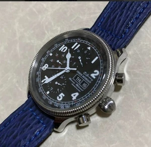 Oris Morgan Classical Aviation chronograph Men's Wristwatch Germany Used F/S - Picture 1 of 12