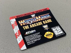 Wrestlemania The Arcade Game (Sega Genesis) Replacement Label - Picture 1 of 1