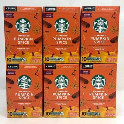 Starbucks Pumpkin Spice Keurig Café K-Cup Vainas 60ct BB05/31/26 Foto 1 de 3