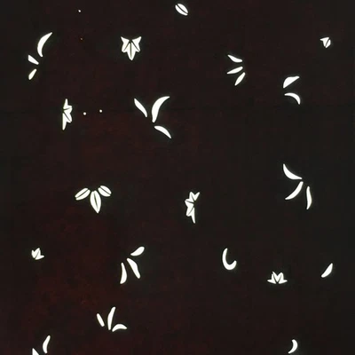 Antigua plantilla de kimono de papel katagami japonés patrón de hojas de catazoma C851 Foto 1 de 4