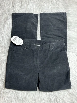 Liz Claiborne Size 10P Secretly Slimming Gray Boot Cut Corduroy Pants NWT - Image 1 of 4