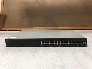 Cisco SF300-24PP 24 Port 10/100 POE+ Managed Switch POE Plus TESTED RESET - Picture 1 of 5