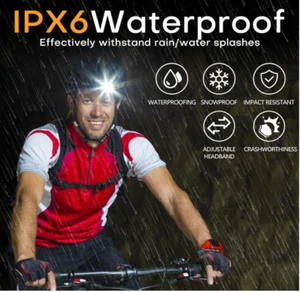 LED Rechargeable Headlamp - 150,000LM, 9 Modes, IPX6 Waterproof, Zoomable - Picture 1 of 7