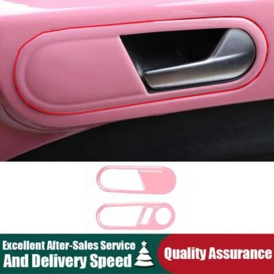 Guarnição de moldura de maçaneta interna rosa brilhante para Volkswagen Beetle 2012-2019 2 peças - Imagem 1 de 4