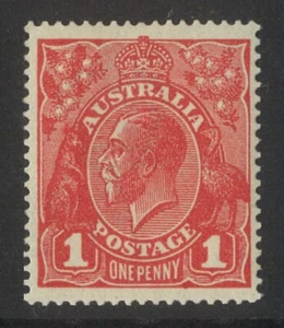 Australia KGV Single Crown WMK 1d Stamp Deep Red Die III SG53a MUH #AU54 - Picture 1 of 1
