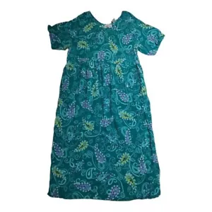 Vintage Diane von Furstenberg Color Authority Teal Paisley Dress 1X/2X Tropical - Picture 1 of 7