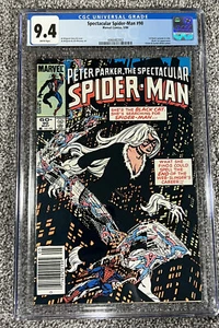 Spettacolare Spider-Man #90 CGC 9.4 WP 5/84 1° Costume Nero Gatto Nero Edicola - Foto 1 di 3