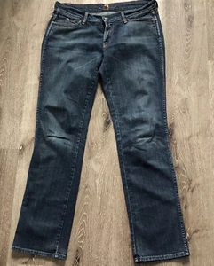7 For All Mankind Sz 32 Vintage Straight Rainbow Horn Pocket Jeans  - Picture 1 of 12