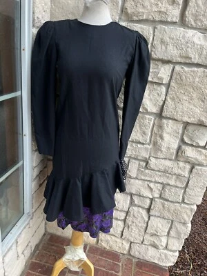 Vestido años 80 tejido años 40 pequeño fosha Foto 1 de 4