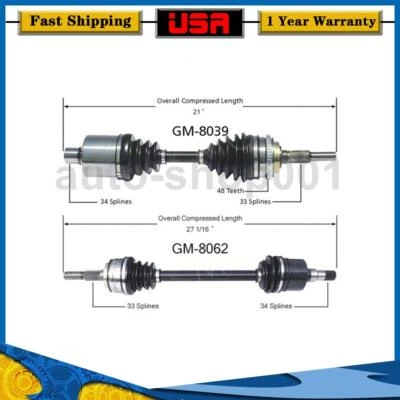 Front Driver Passenger Side CV Axle Joint For Chevrolet Celebrity 2.5L 1986 - Image 1 of 3