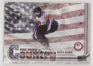 2018 US Olympic & Paralympic Team and Hopefuls Flag /99 Keith Gabel Rookie RC