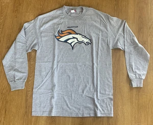 Denver Broncos Nike NFL Football Long Sleeve T Shirt Mens L Grey Athletic NWOT - Picture 1 of 7
