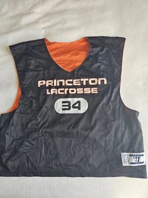 Camiseta deportiva de lacrosse Princeton 34 Warrior rara para hombre L/XL naranja negra Foto 1 de 4