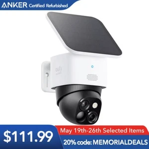 eufy SoloCam S3 Solar Wireless Security Camera 360°PTZ 3K Dual-Cam Night Vision - Picture 1 of 7