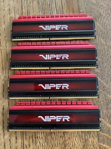Patriot Viper 4 RAM 32GB (4 x 8GB) DDR4 3400 (PC4 27200) - Tested works great - Picture 1 of 3